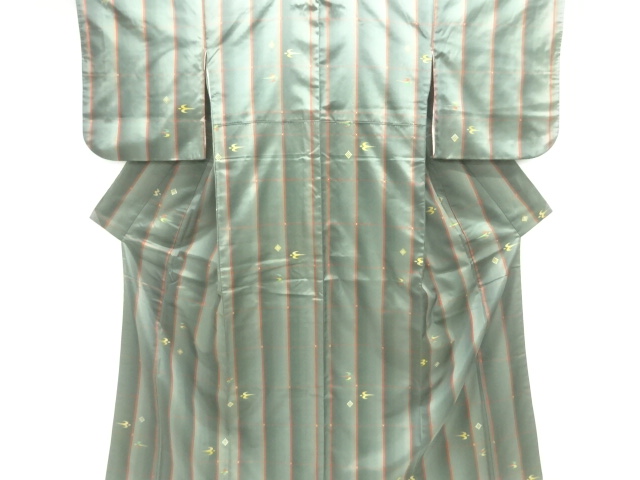 JAPANESE KIMONO / YONEZAWA TSUMUGI / WOVEN KASURI PATTERN